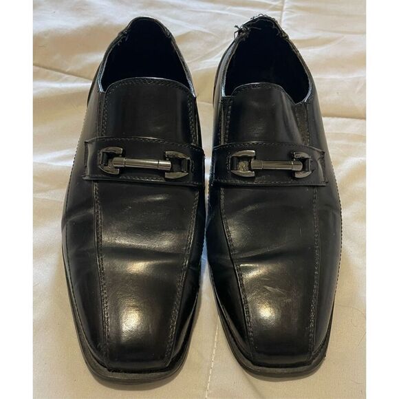 Stacy Adams Young Mans Leather Dress Shoes size 4 M - Picture 1 of 9